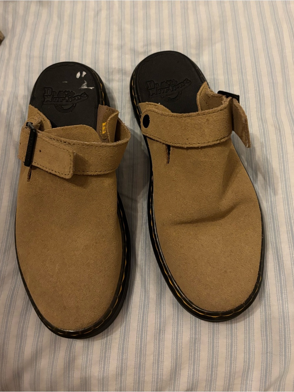 Dr. Martens Tan Suede Slip-On Mule